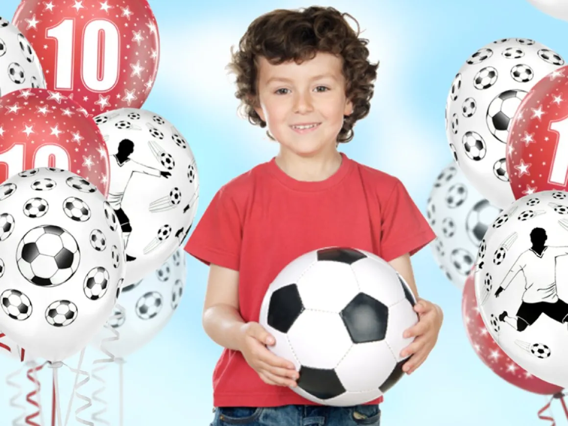 Fodbold Balloner Pastel Hvid