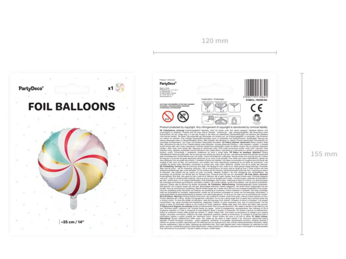 Folieballon Slik Multifarvet