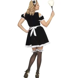 Fransk Stuepige Kostume Sort/Hvid