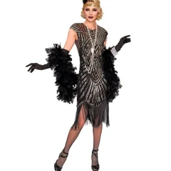 Gatsby Flapper Kjole Guld