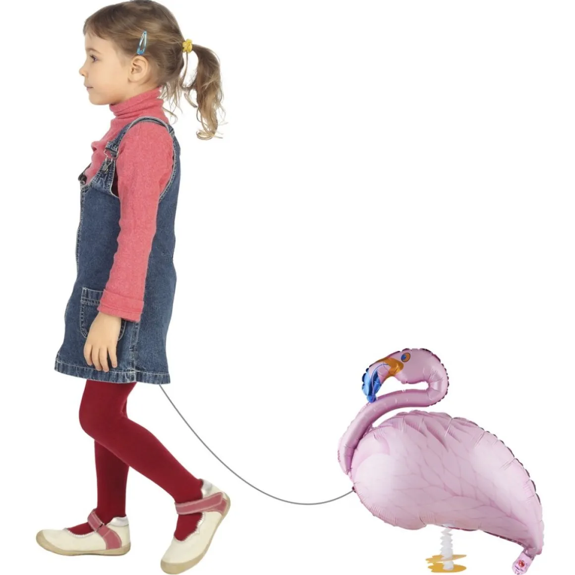 Gående Flamingo Folieballon