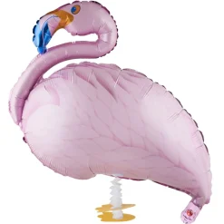 Gående Flamingo Folieballon