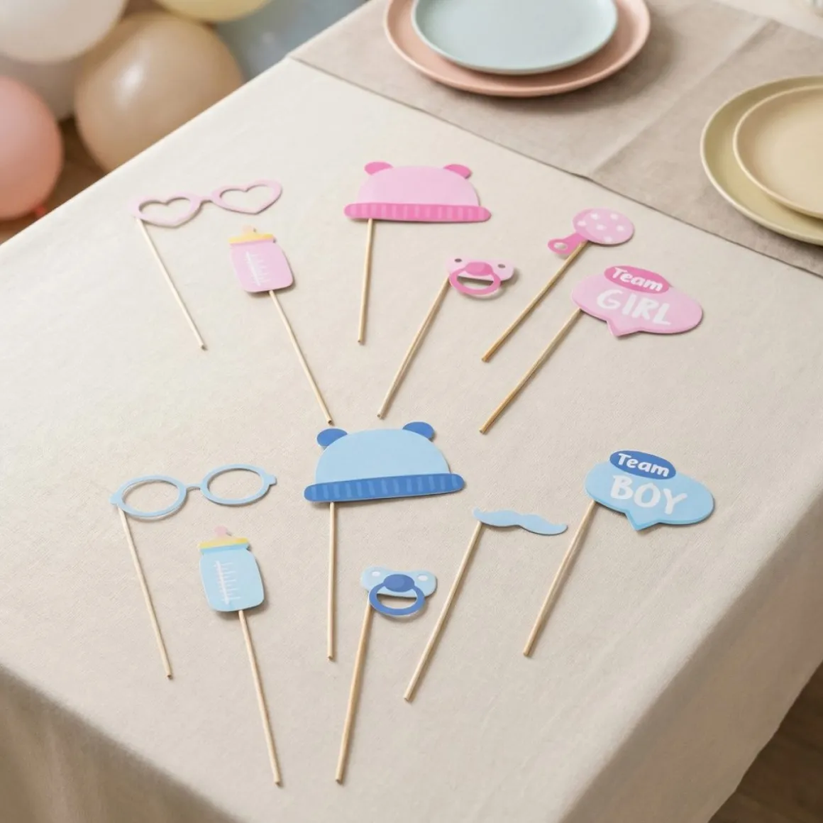 Gender Reveal Selfie Props