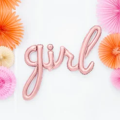 Girl Folieballon Rosaguld