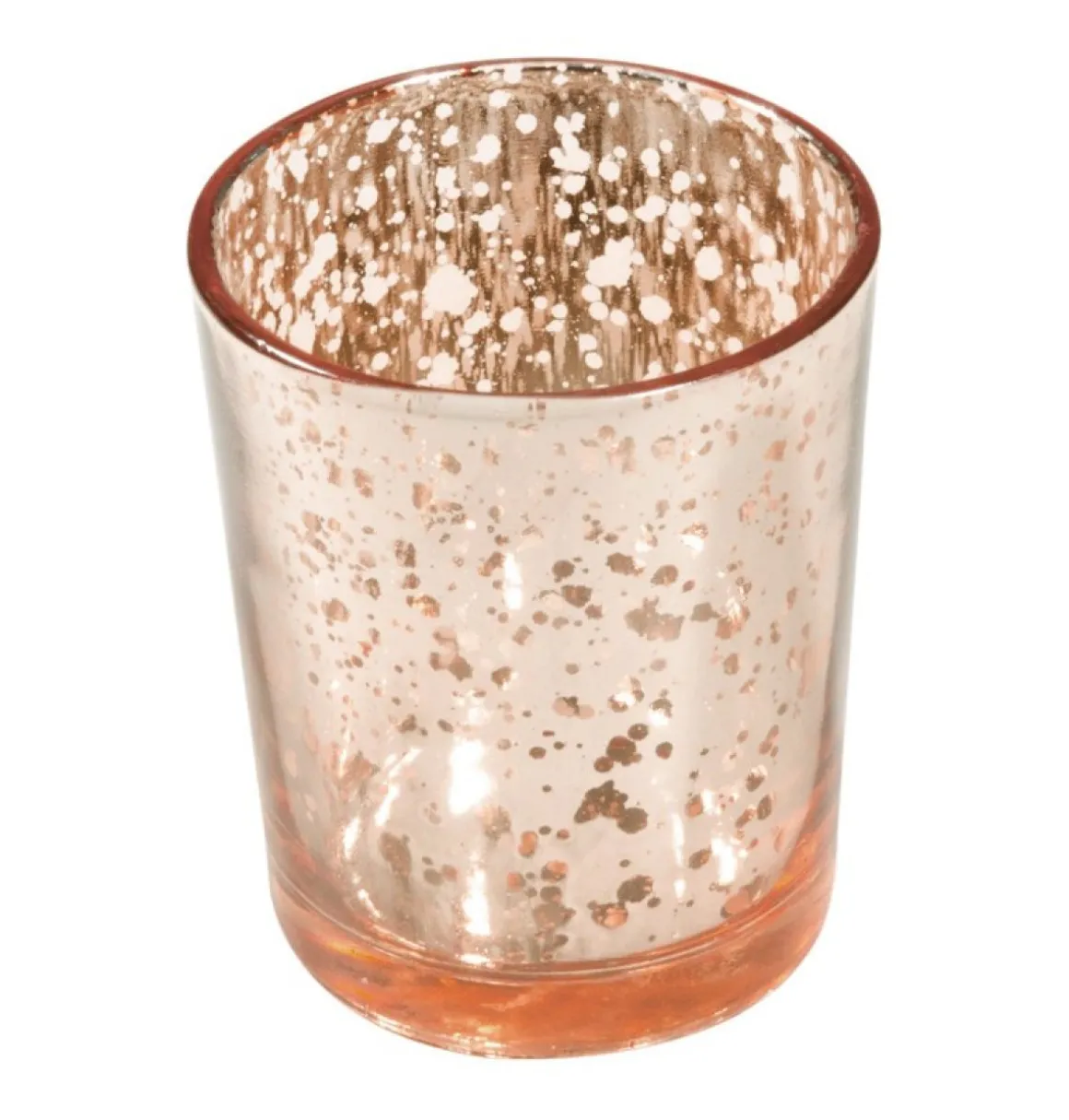 Glas Fyrfadsstage Metallisk Rosaguld