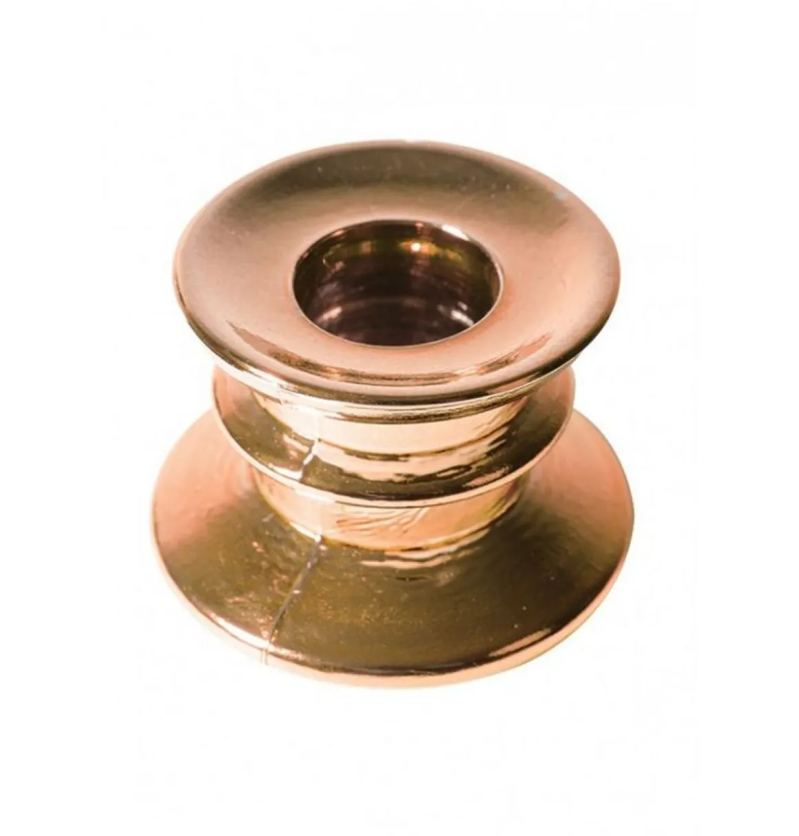 Glas Lysestage Rosaguld