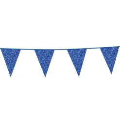 Glimmer Flagguirlande Blå
