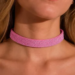 Glimmer Choker Lyserød