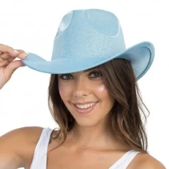Glimmer Cowboyhat Lyseblå