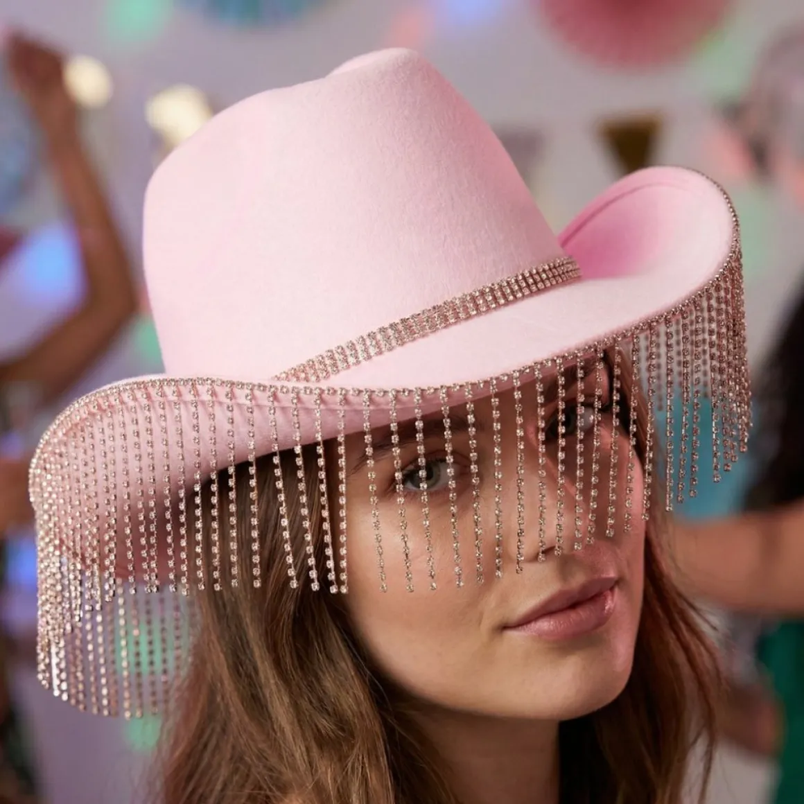 Glimmer Cowboyhat Lyserød