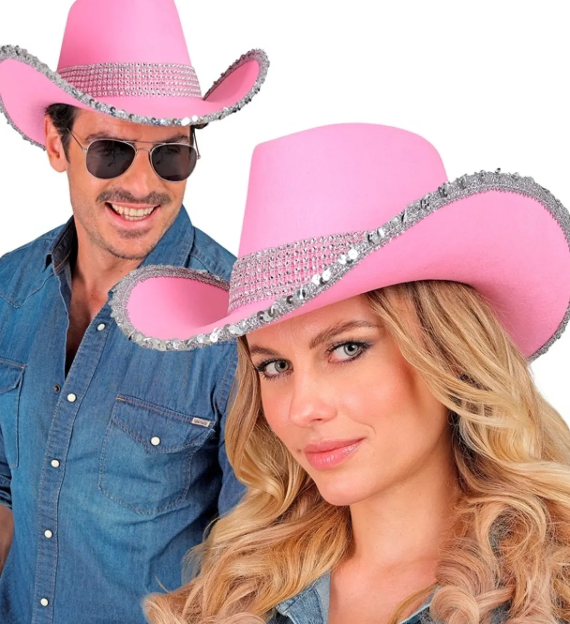 Glimmer Cowboyhat Lyserød
