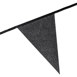 Glimmer Flagguirlande Sort