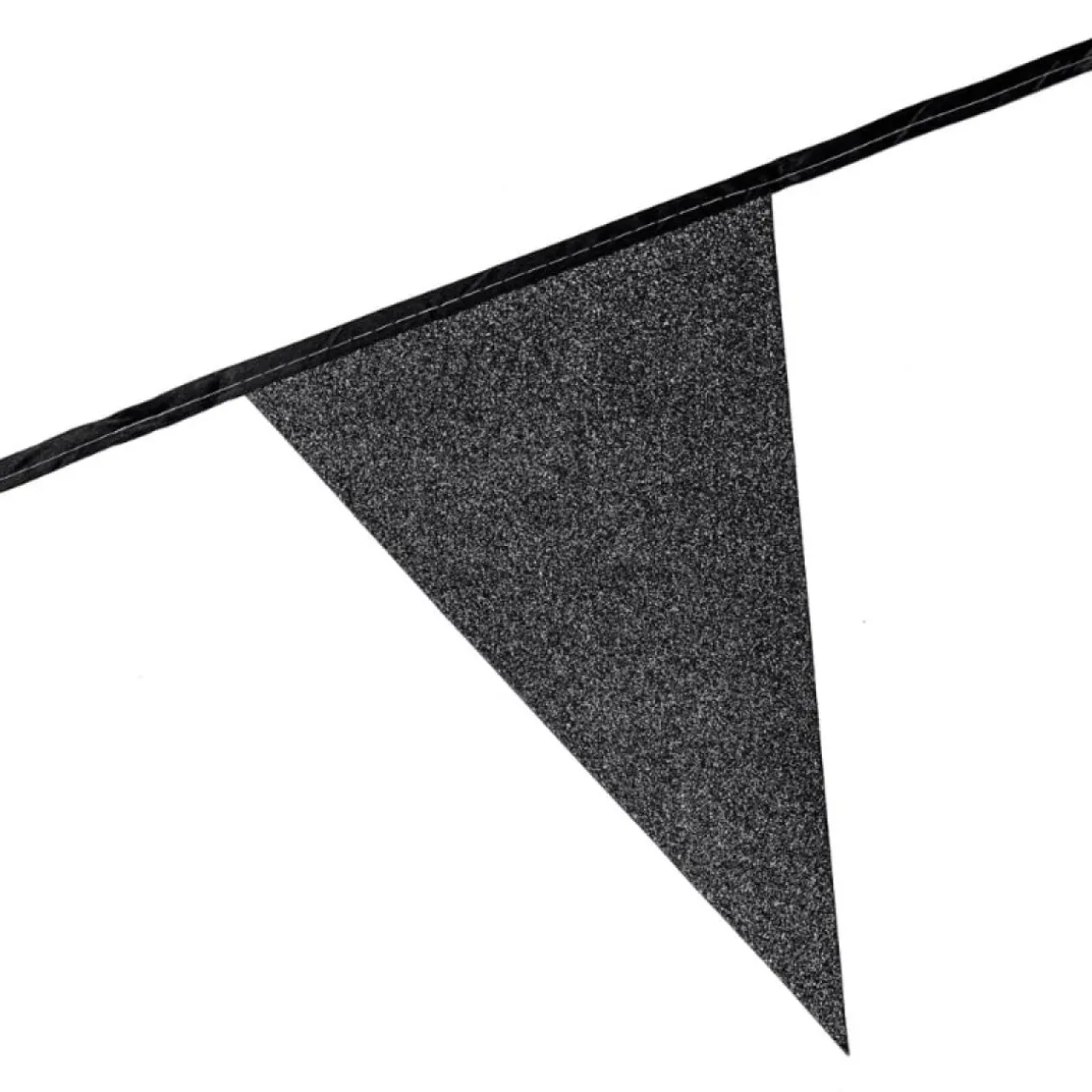 Glimmer Flagguirlande Sort