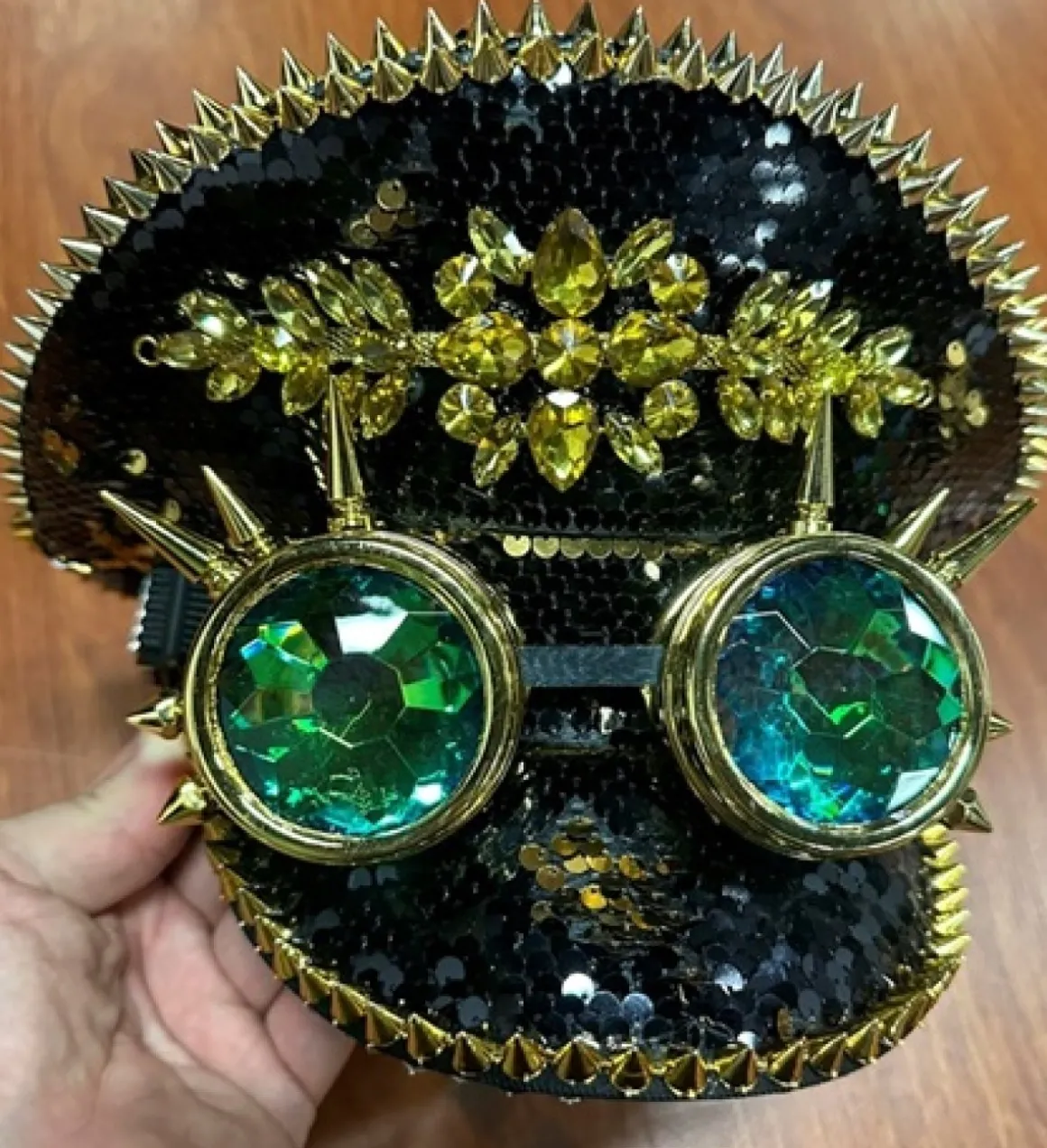 Glimmer Steampunk Kaptajnhat Sort/Guld