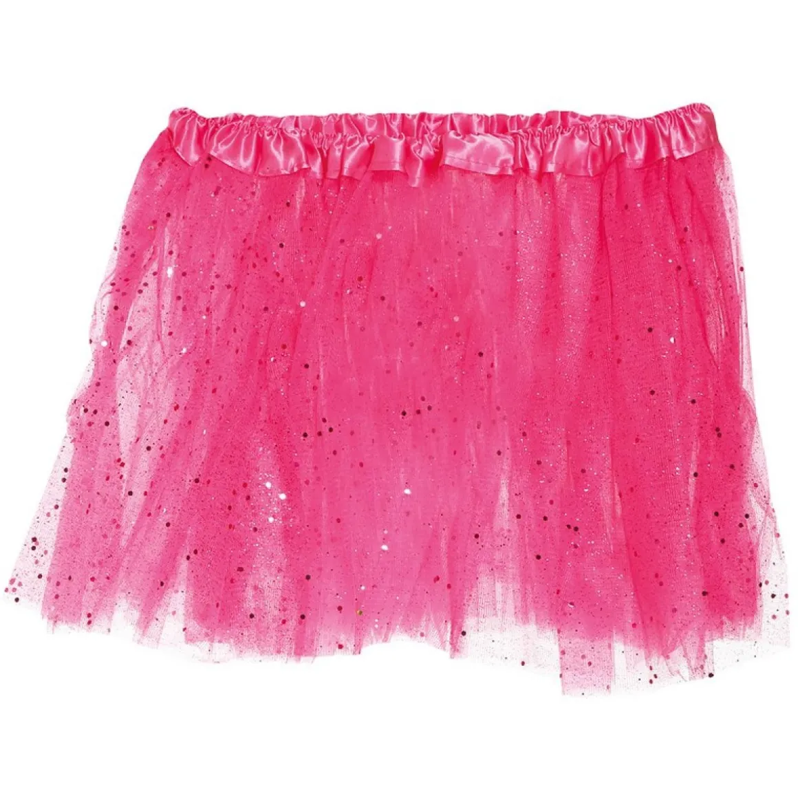 Glitrende Børnetylskørt Pink