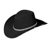 Glitrende Cowboyhat Sort
