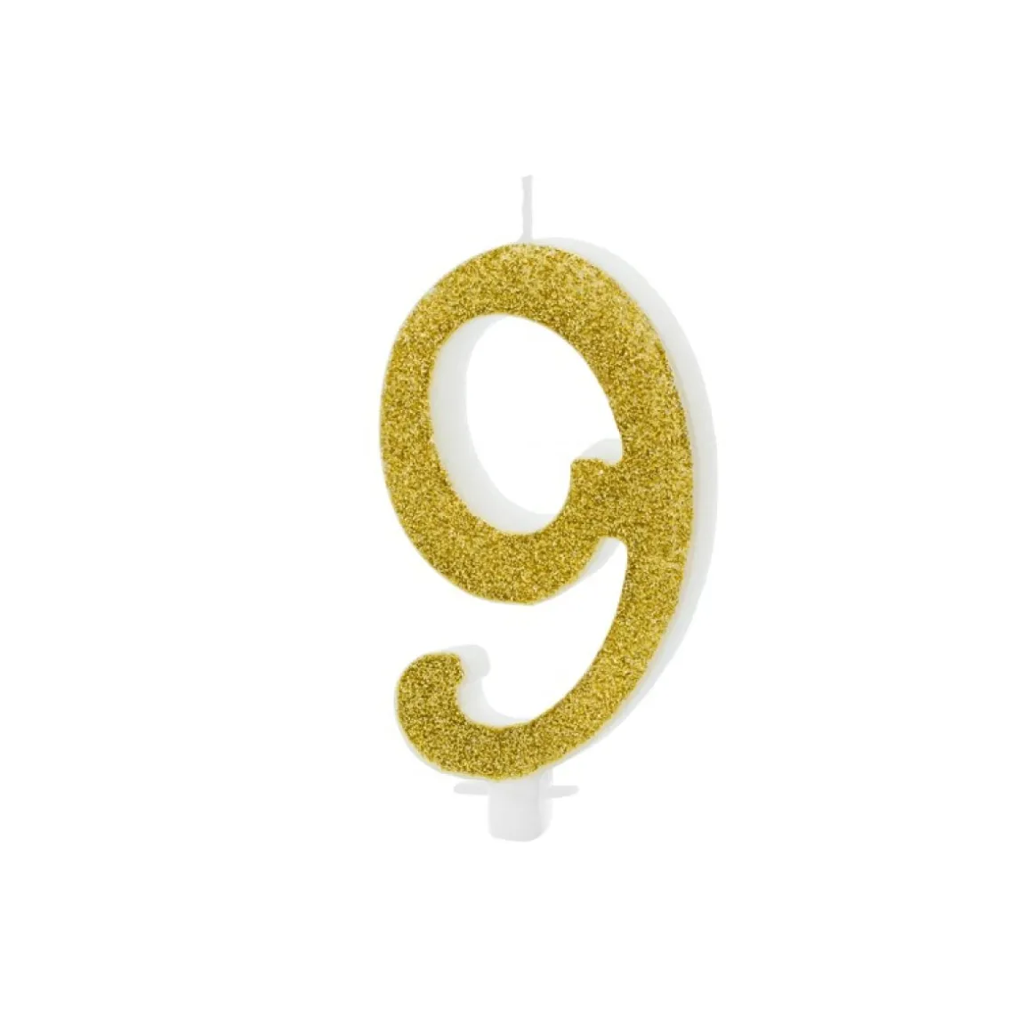 Glitter Kagelys Guld