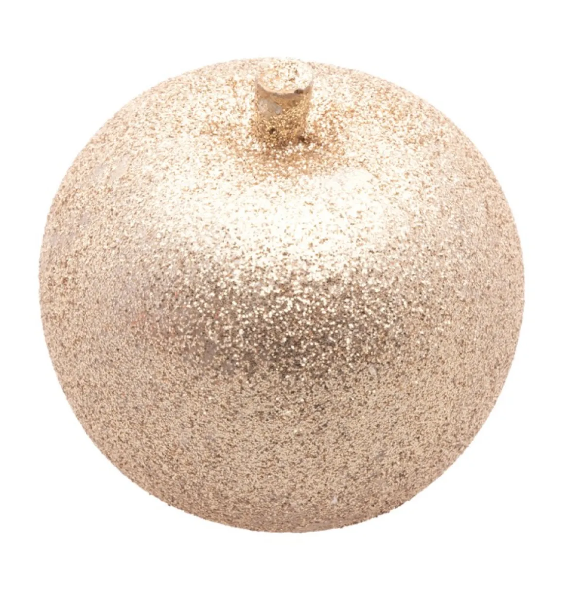 Glitter Æble Julepynt Guld