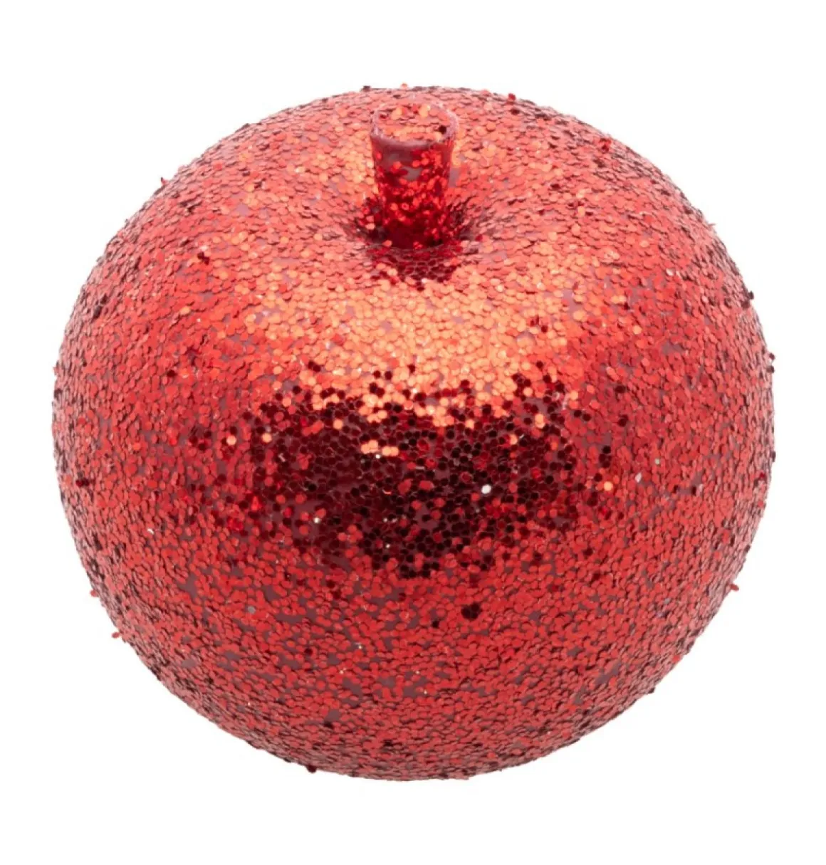 Glitter Æble Julepynt Rød