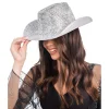 Glitter Cowboyhat Sølv