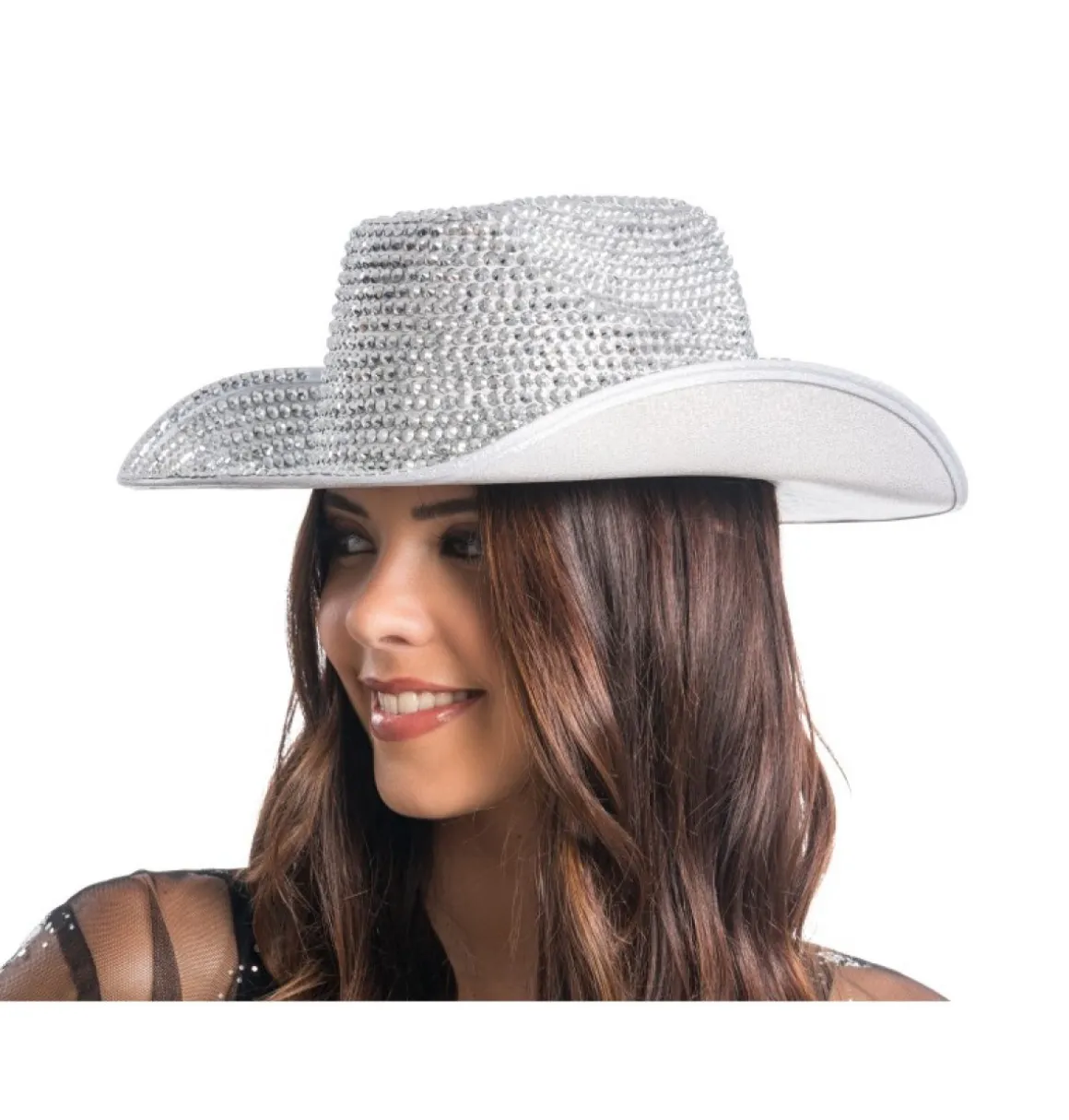 Glitter Cowboyhat Sølv