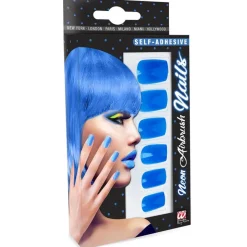 Glitter Negle Neonblå