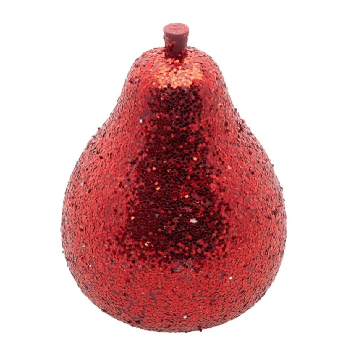 Glitter Pære Julepynt Rød