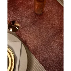 Glitter Premium Bordløber Rosaguld