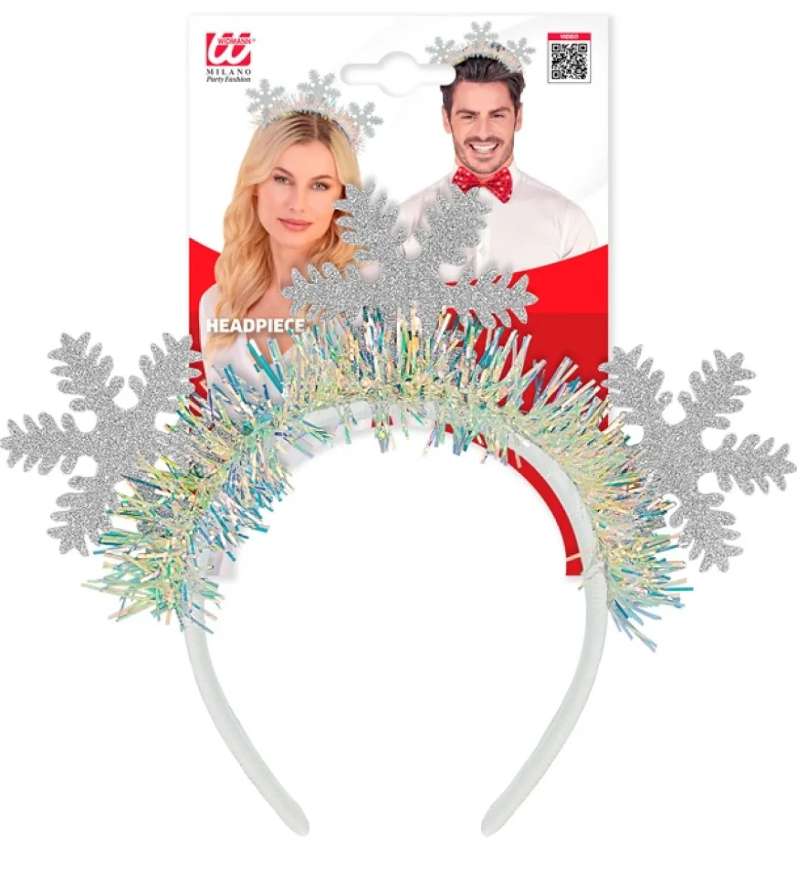 Glitter Snefnug Hårbøjle Sølv