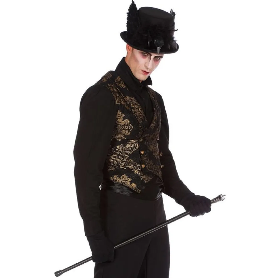 Gotisk Brokade Vest Kostume