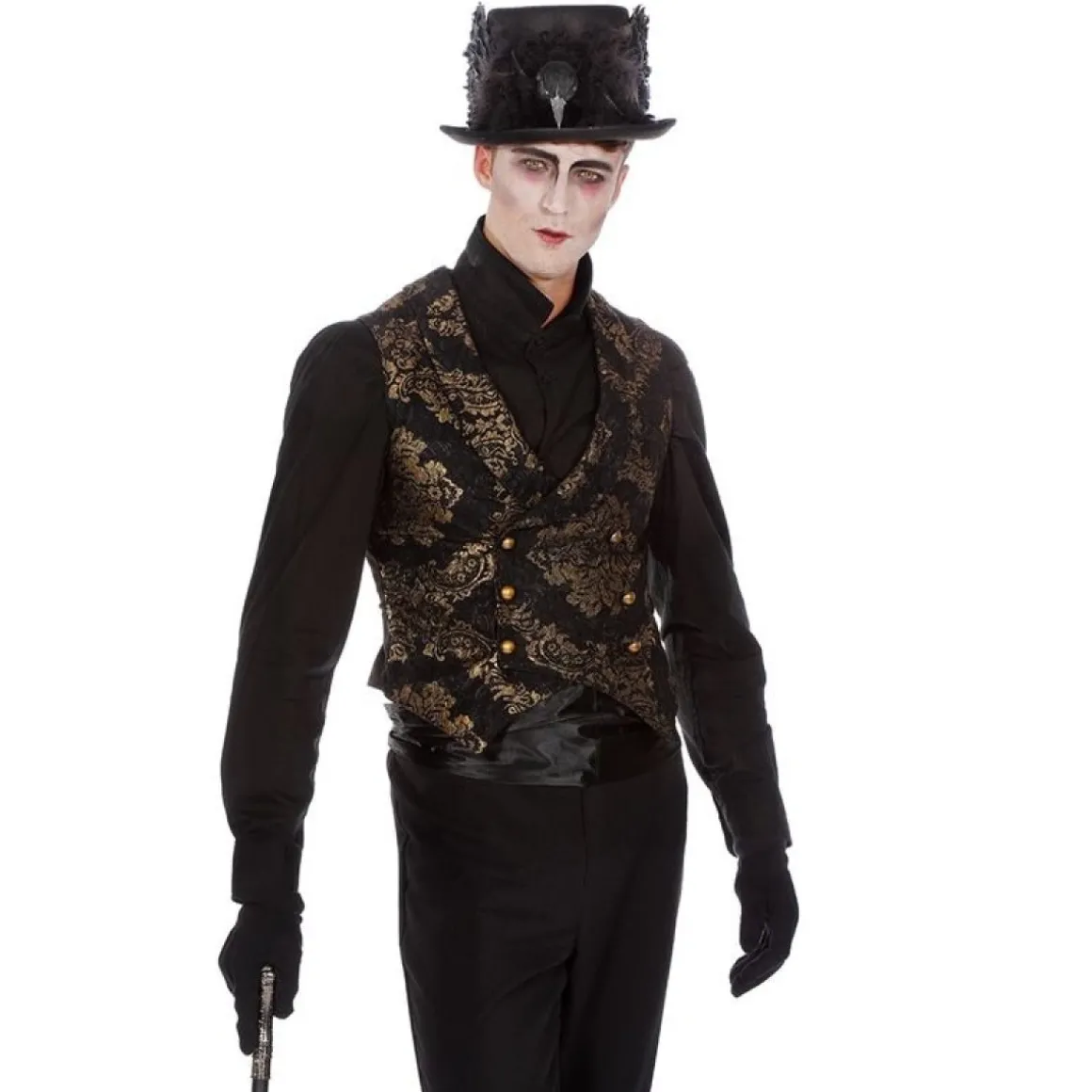 Gotisk Brokade Vest Kostume
