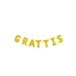 Grattis Folieballon Guld