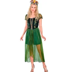 Grøn Skovdronning Kostume
