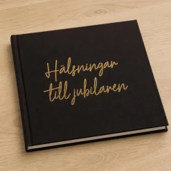 Gæstebog Hilsner Til Jubilaren Sort