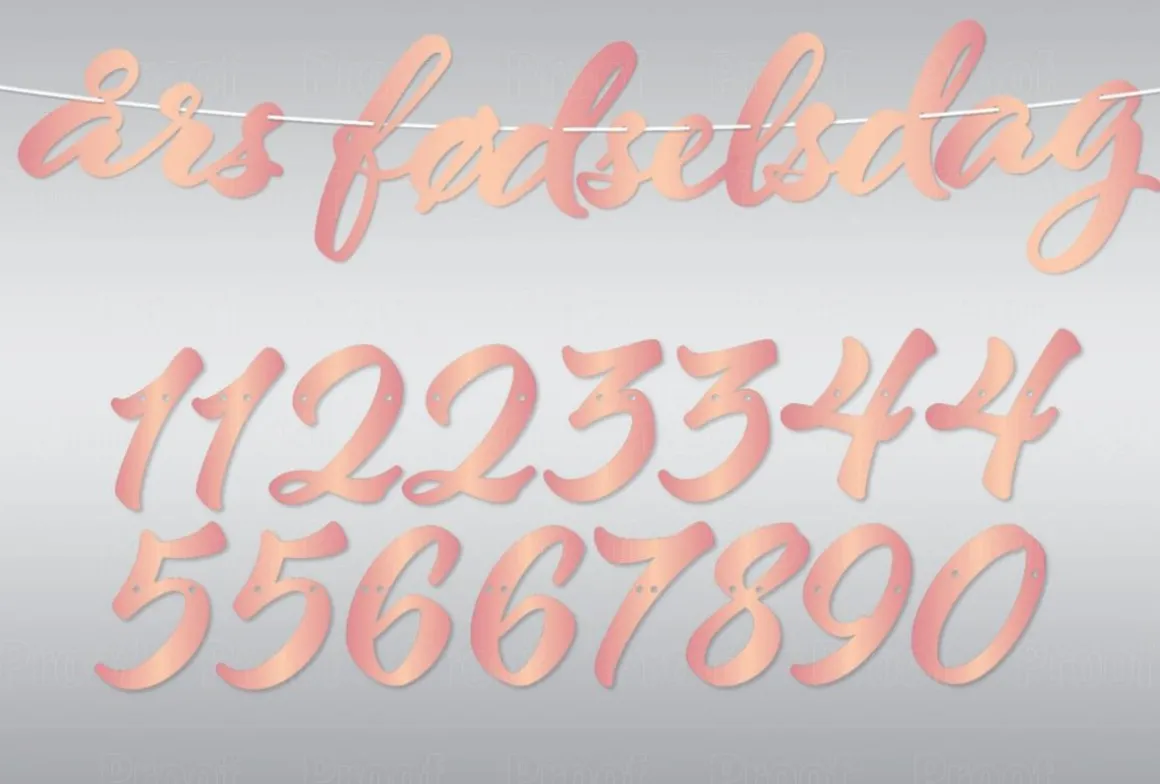 Guirlande Fødselsdag DIY Pink