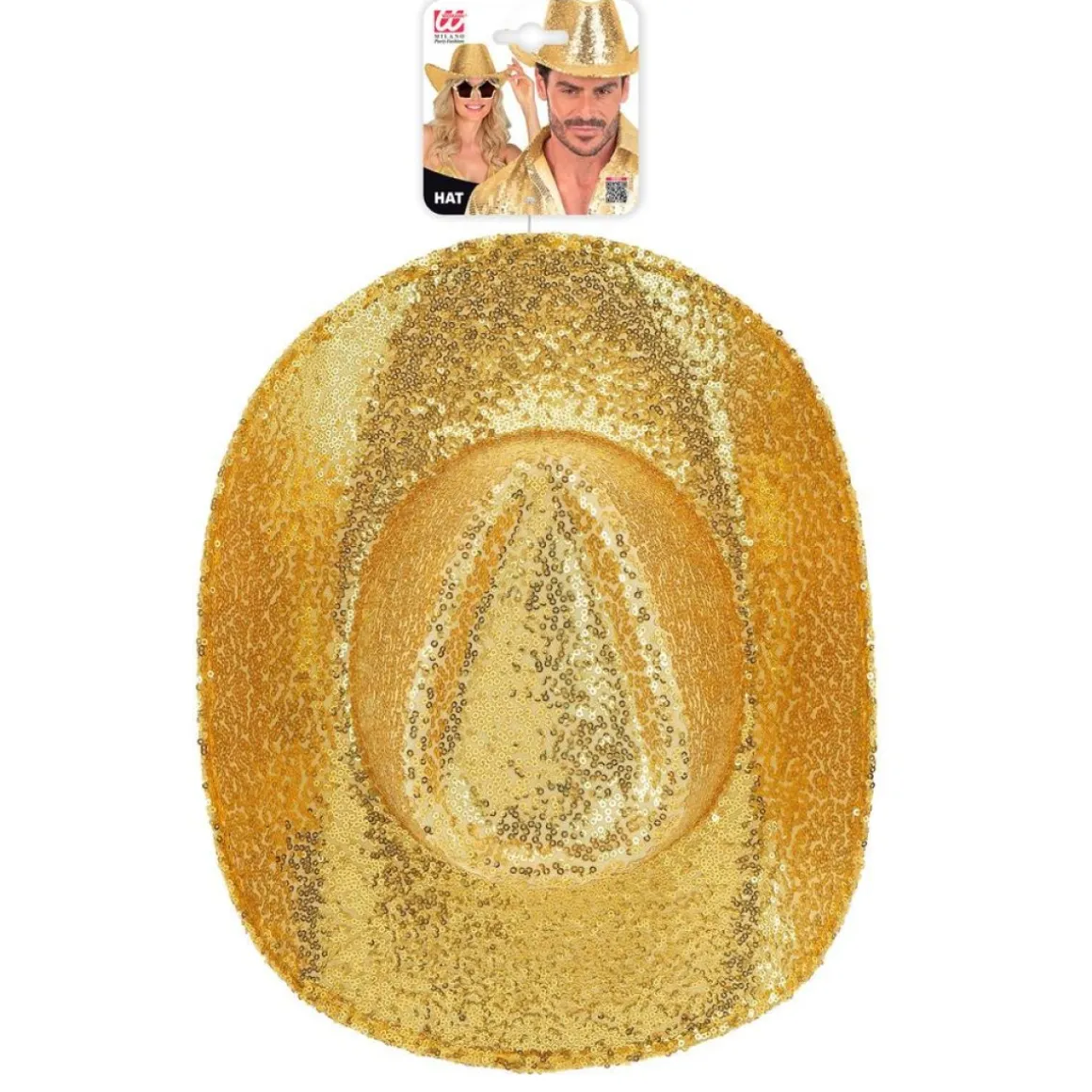 Guld Cowboyhat Med Pailletter