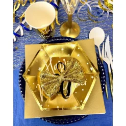 Guld Glimmer Butterfly Med Elastik