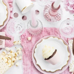 Guldkantet Cupcake Wrappers Lyserød
