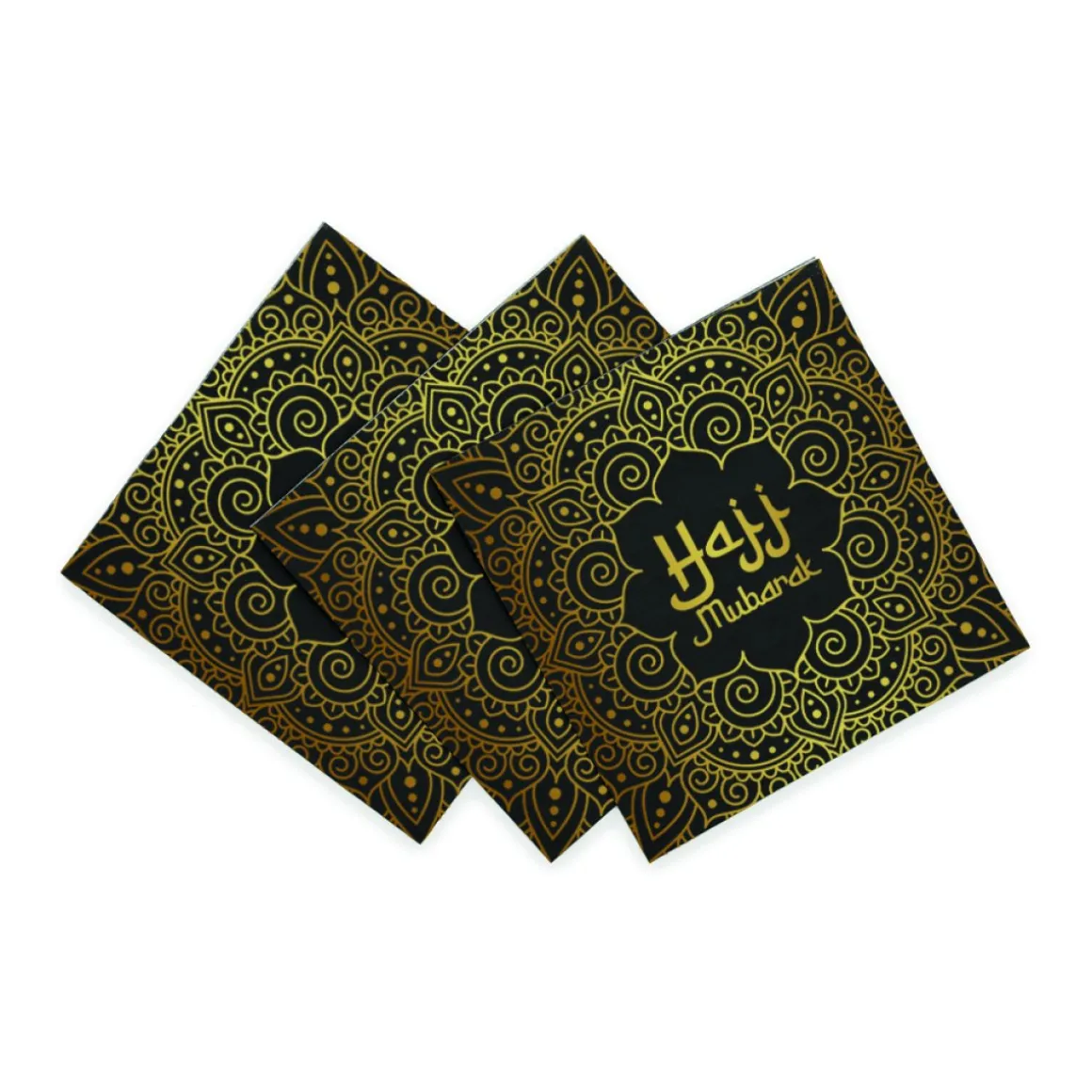 Hajj Mubarak Servietter Sort/Guld