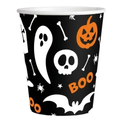 Halloween Boo Papkrus Sort/Hvid/Orange