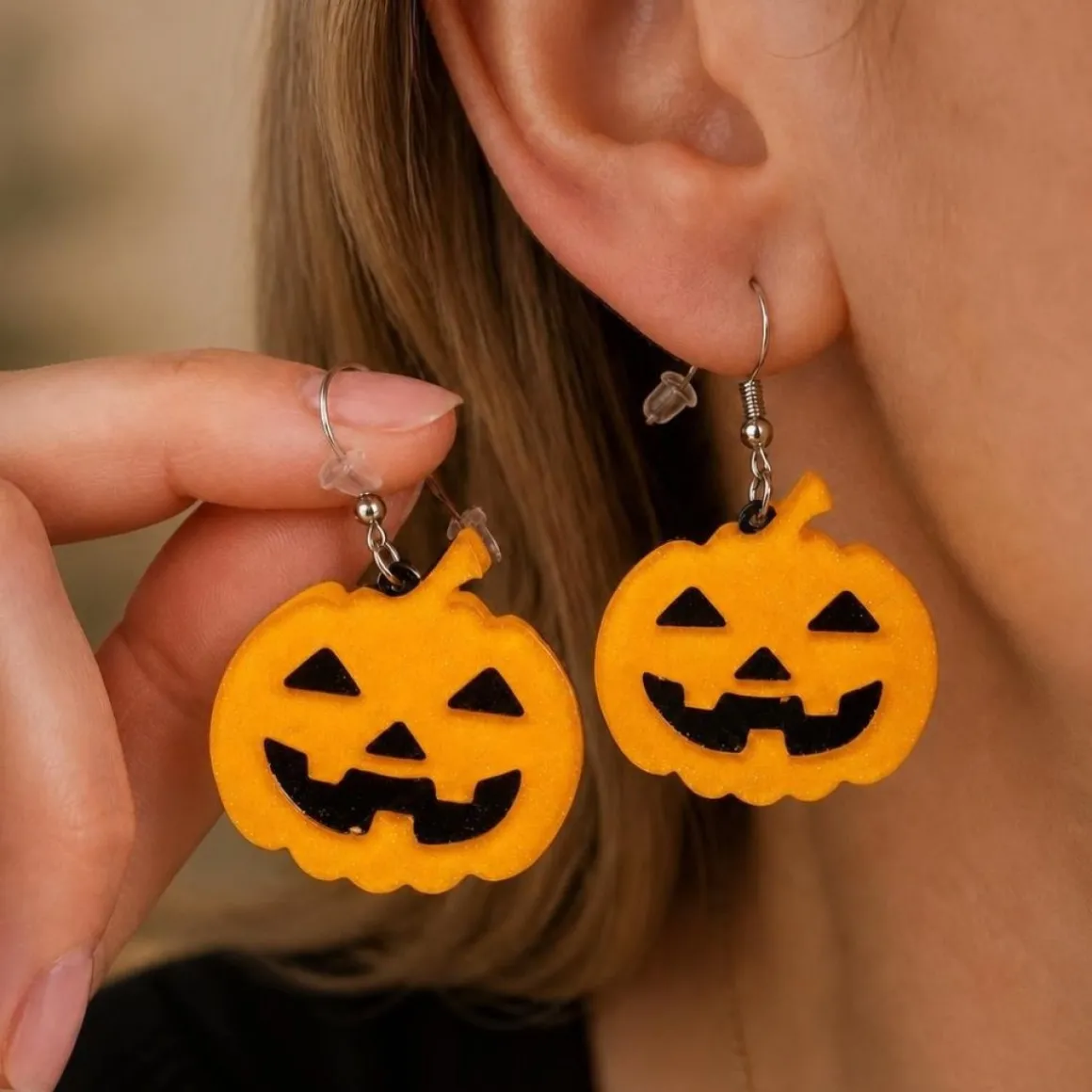 Halloween Græskar Øreringe