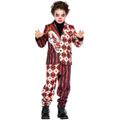 Halloween Klovn Jakkesæt Børnekostume