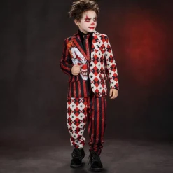 Halloween Klovn Jakkesæt Børnekostume
