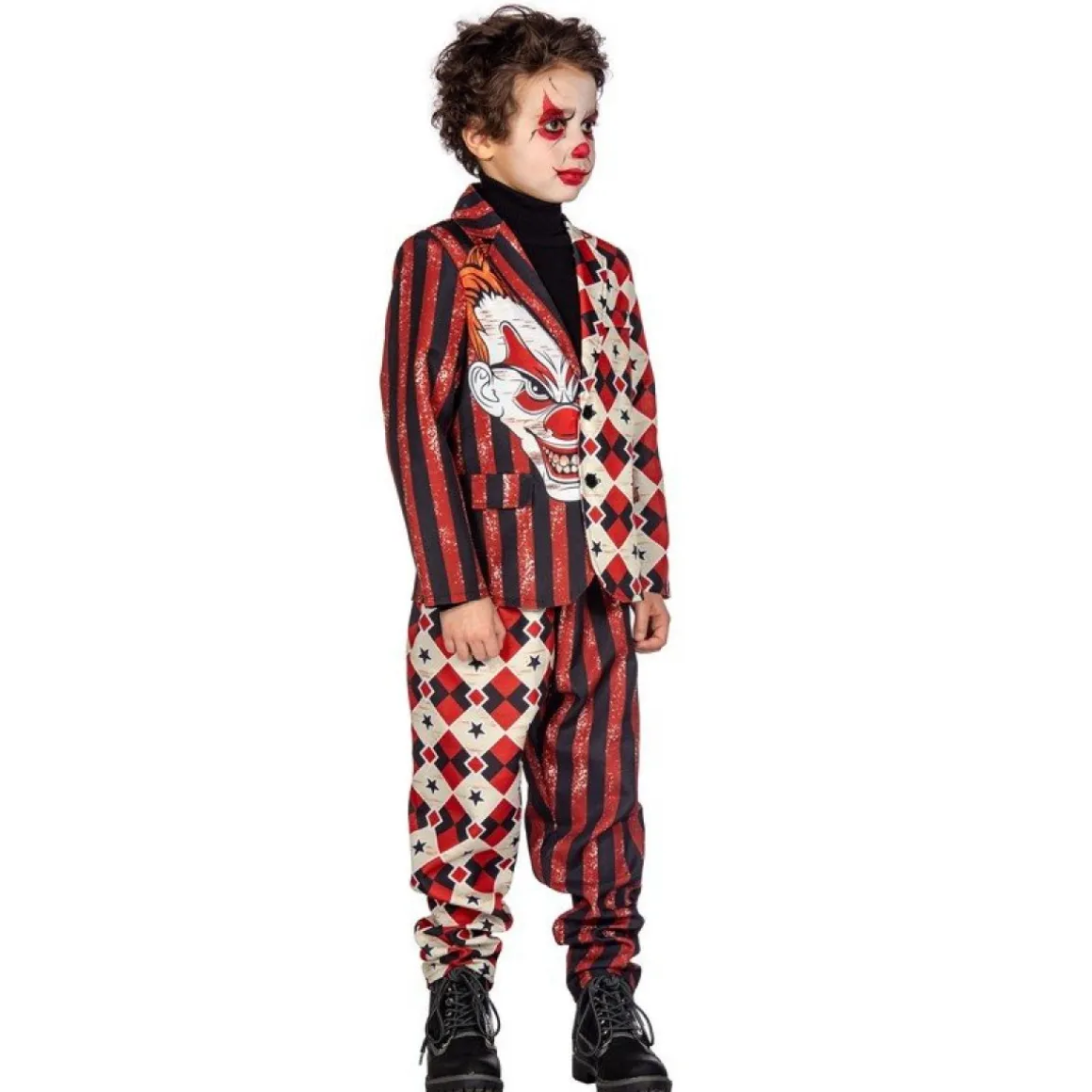 Halloween Klovn Jakkesæt Børnekostume