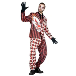 Halloween Klovn Kostume Rød/Hvid