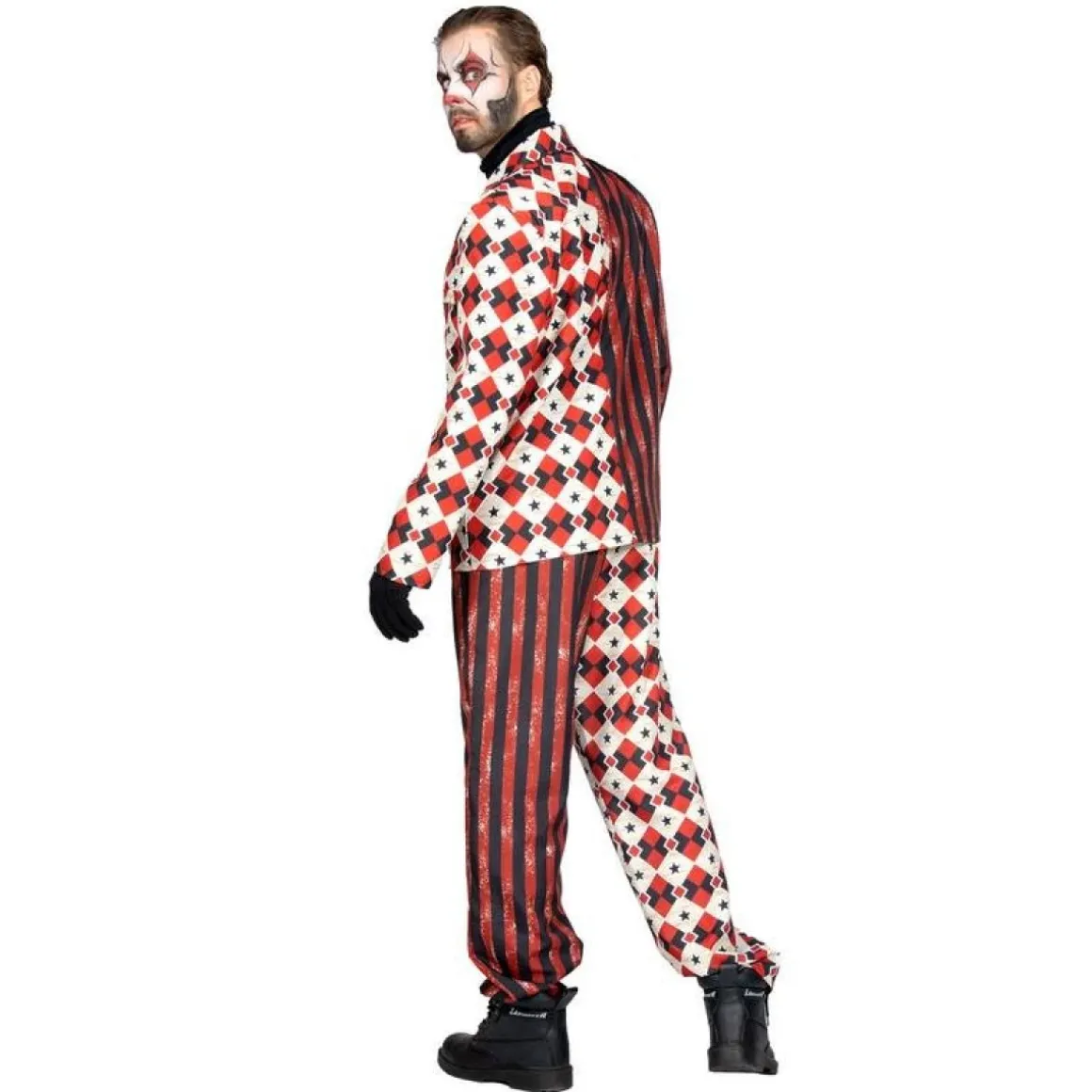 Halloween Klovn Kostume Rød/Hvid