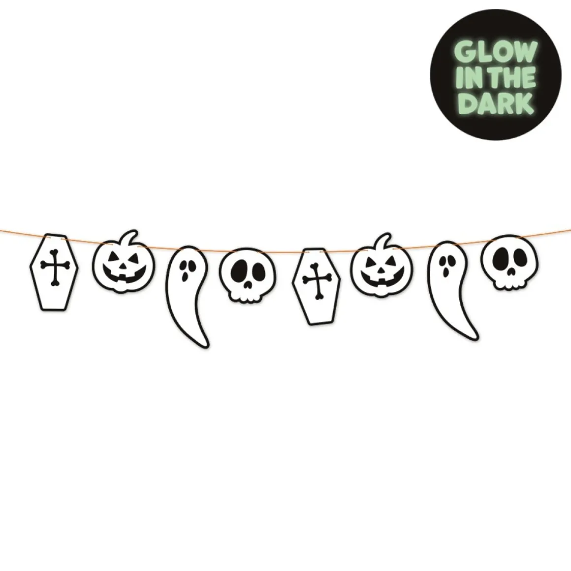 Halloween Papirguirlande Selvlysende