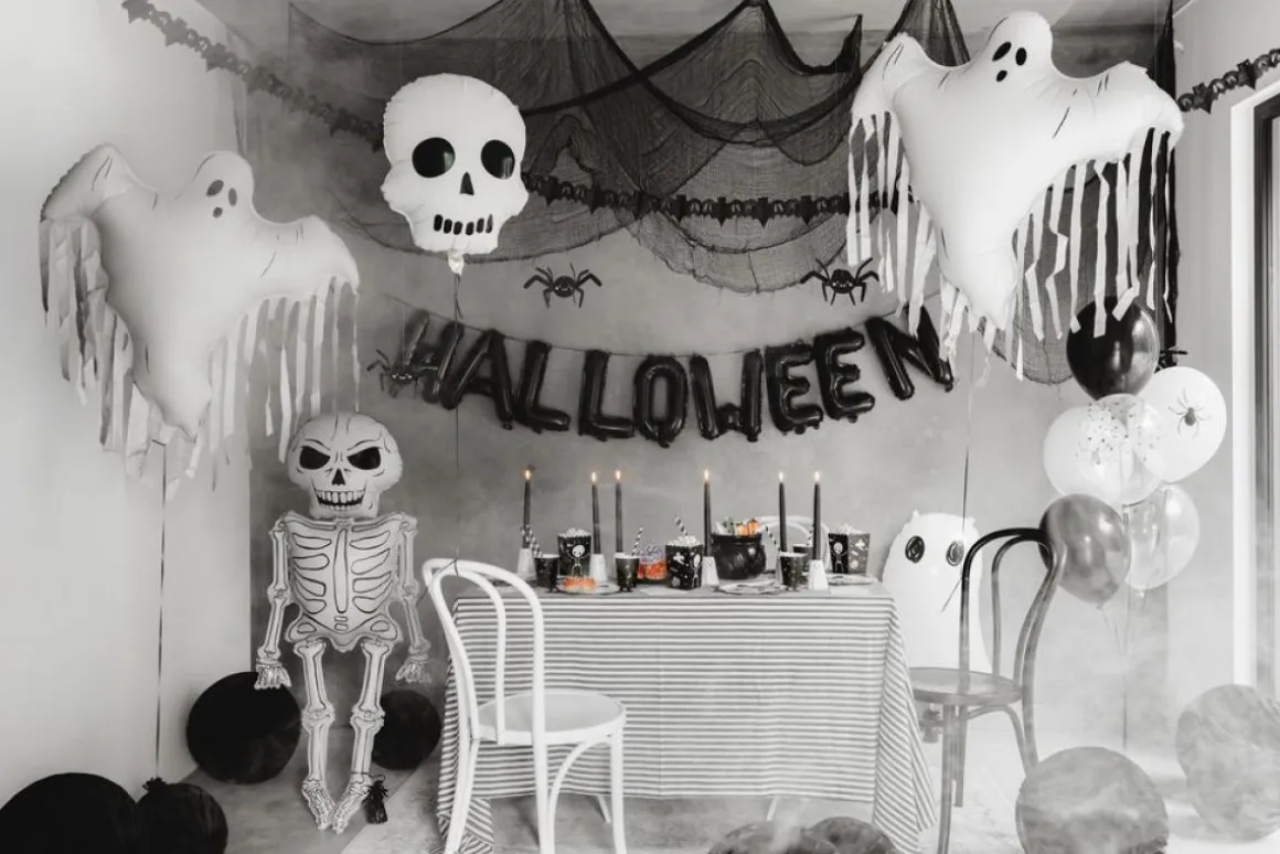 Halloween Stofbaggrund Sort