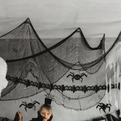 Halloween Stofbaggrund Sort