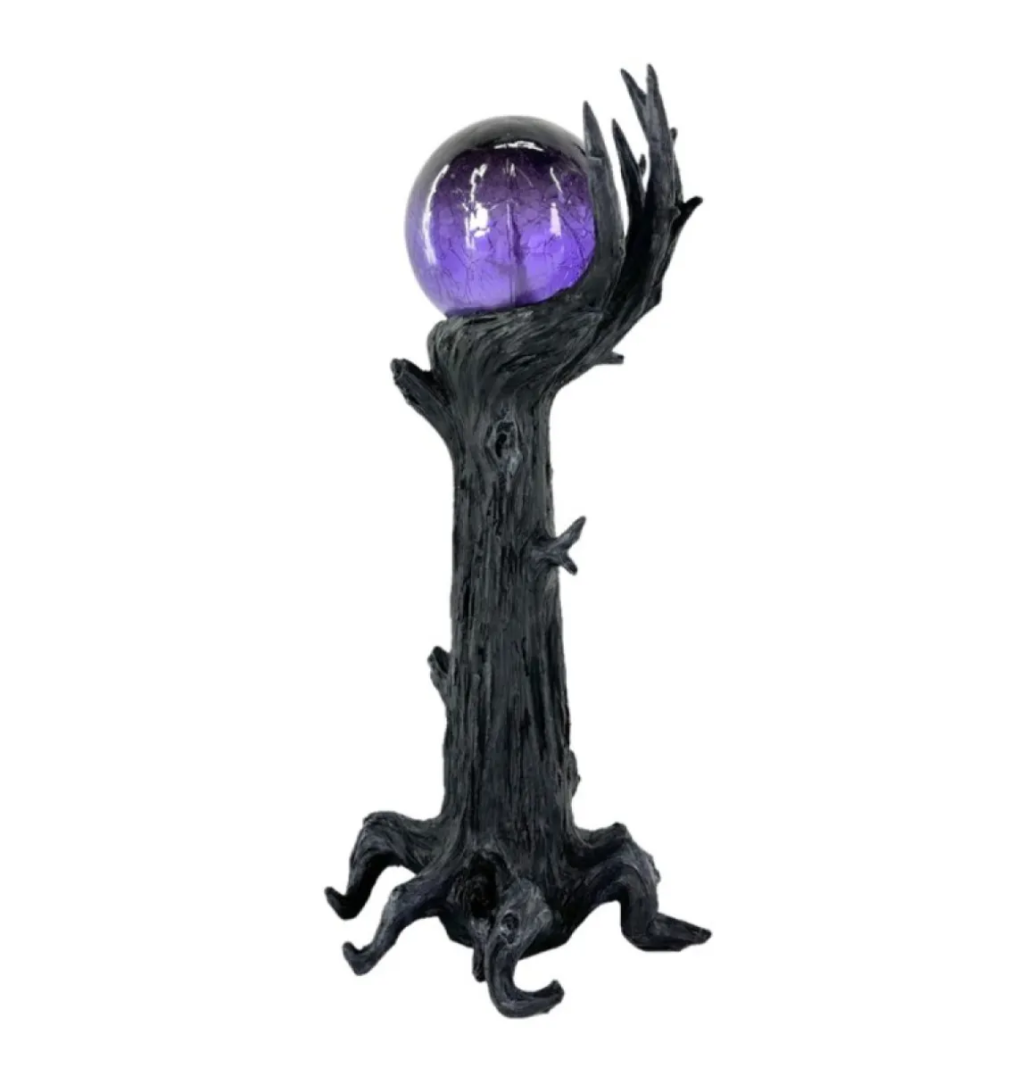 Halloween Træ Med Lysende Kugle Skulptur